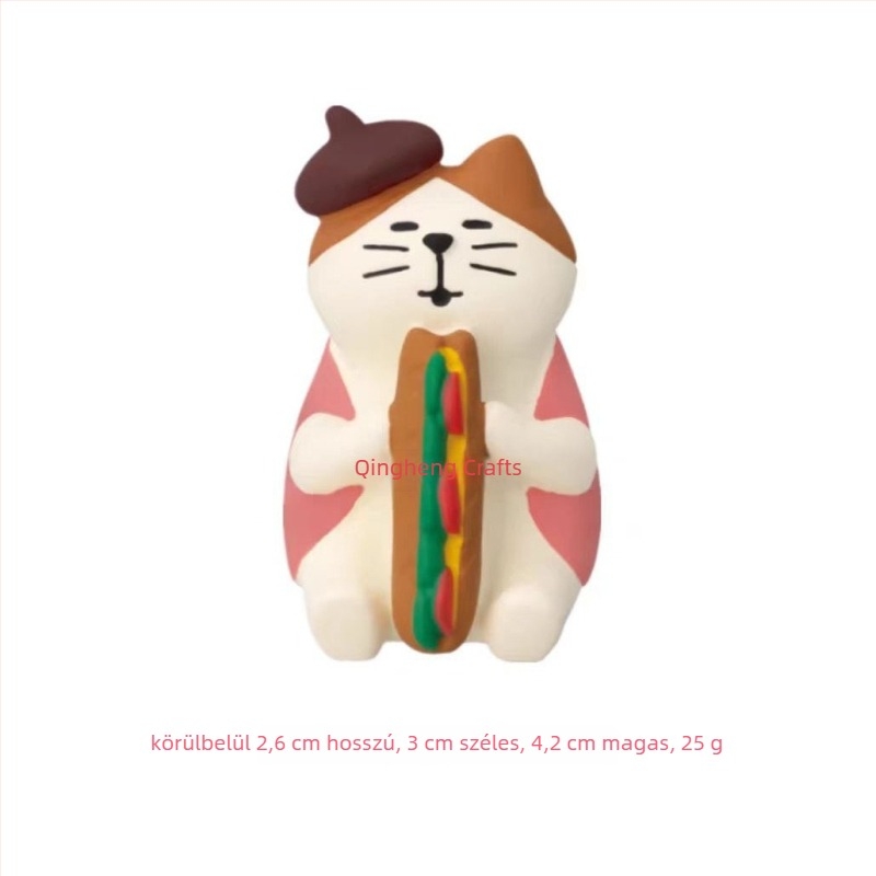 Miniatűr gyanta dísz – japán bolti stílus, pékség és kávézó dekorációhoz; márka Qingheng crafts; anyag: gyanta