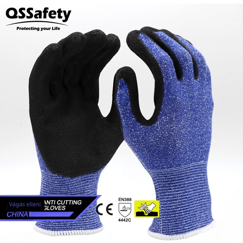 Nitril vágásbiztos kesztyű acélipar, logisztika és üveg területekre (Anyag: nitril; Funkció: vágás elleni védelem; Alkalmazási területek: acélipar, logisztika, üveg)