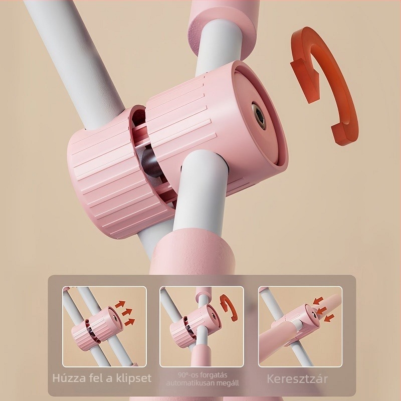 Testtartó bot jóga- és fitneszhez — vállnyitás, keresztezett edzés, kifózis korrigálása, összecsukható, önzáró mechanizmussal