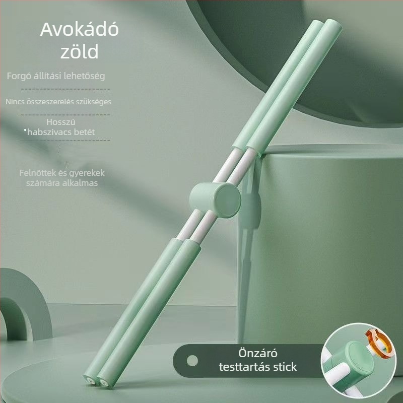 Testtartó bot jóga- és fitneszhez — vállnyitás, keresztezett edzés, kifózis korrigálása, összecsukható, önzáró mechanizmussal