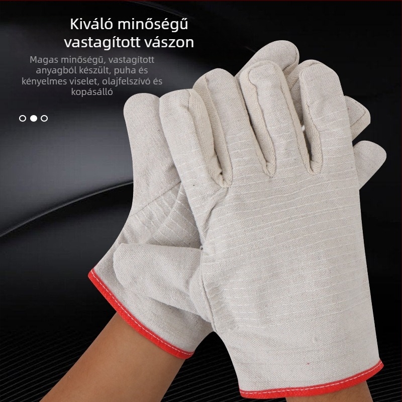 Luxin vászon hegesztő kesztyűk, 24 szálas vászon, megvastagodott anyag, kopásálló, ipari felhasználásra (Márka Luxin; Funkció: Munkavédelmi védelem; Használati terület: Ipar; Súly: 90)
