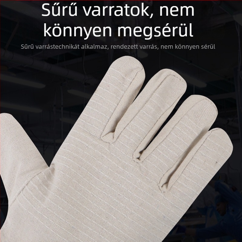 Luxin vászon hegesztő kesztyűk, 24 szálas vászon, megvastagodott anyag, kopásálló, ipari felhasználásra (Márka Luxin; Funkció: Munkavédelmi védelem; Használati terület: Ipar; Súly: 90)