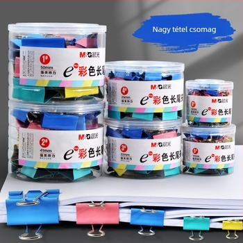 M&G Morning Light Rozsdamentes acél nagy dokumentumklippek - csőbe csomagolva, irodai klipek