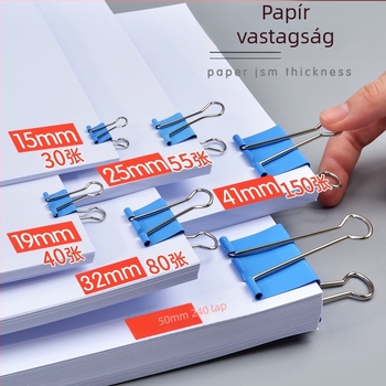 M&G Morning Light Rozsdamentes acél nagy dokumentumklippek - csőbe csomagolva, irodai klipek