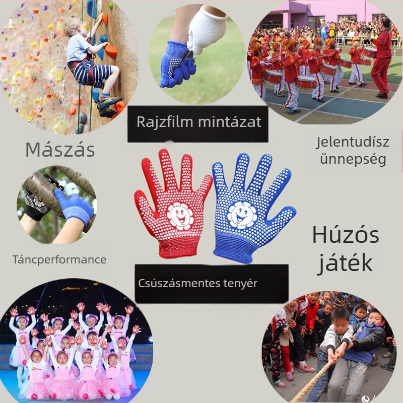 Gyermekeknek szóló védő munkakesztyűk: csúszásmentes, kopásálló és lélegző, kertészkedéshez