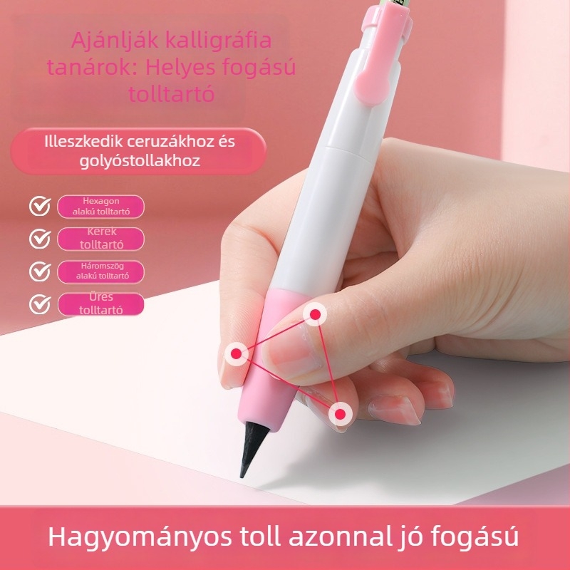Kezdőknek tolltartó — ceruza fogás és tartás korrigáló, műanyag, 1 db, általános iskola növendékei számára