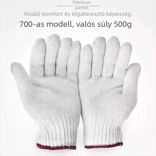 Munkavédelmi kesztyűk, lélegző pamut géz anyagból, tartósak, ellenállóak a magas hőmérsékletnek, vágásállók, csúszásmentesek