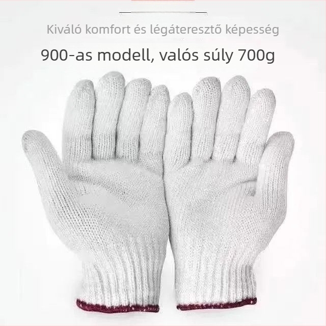 Munkavédelmi kesztyűk, lélegző pamut géz anyagból, tartósak, ellenállóak a magas hőmérsékletnek, vágásállók, csúszásmentesek