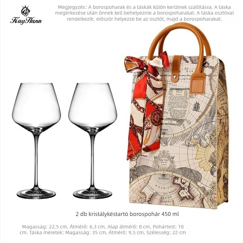 Ólommentes kristály borospohár, Új kínai stílus, uniszex dizájn, kapacitás 1–100 ml