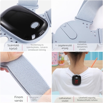 Testtartás-korrekciós pánt KL-5930, intelligens vibrációs funkció, kifózis elleni, légáteresztő, 2020