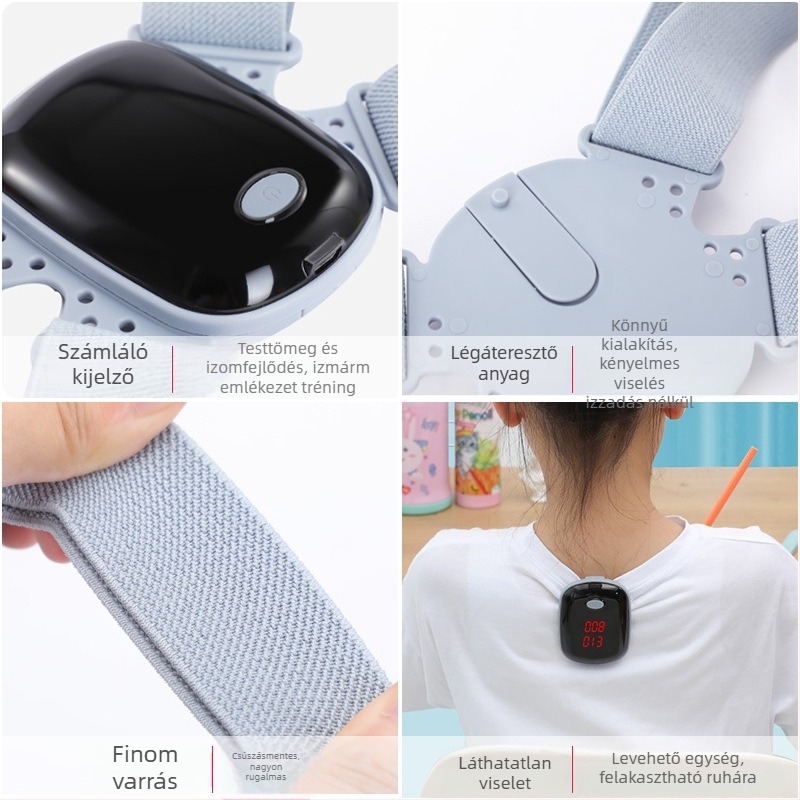 Testtartás-korrekciós pánt KL-5930, intelligens vibrációs funkció, kifózis elleni, légáteresztő, 2020