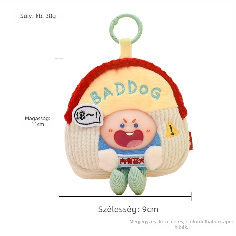 Kepelon plüss kutya figura - PP gyapot töltet, uniszex, 15–35 éveseknek