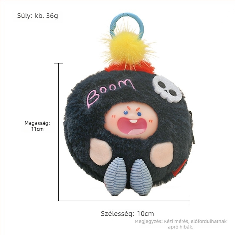 Kepelon plüss kutya figura - PP gyapot töltet, uniszex, 15–35 éveseknek