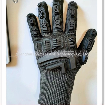 Vágásbiztos mechanikus taktikai kesztyűk, magas szilárdságú polietilén rost és rozsdamentes acéldróttal, biztonsági és ipari felhasználásra, teljes ujjas kivitel patch-ekkel