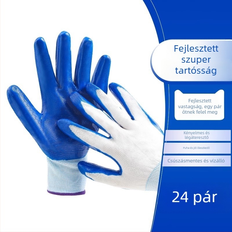 Shouli Munkavédelmi kesztyűk – nitril-latex, csúszásmentes, kopásálló, ipari védelem, általános használat
