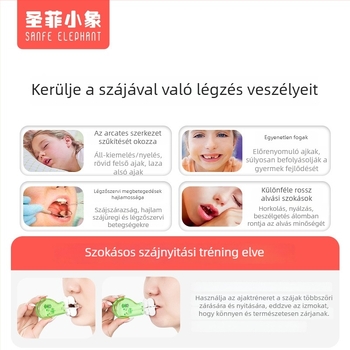 Ajakizmok edzője és szájnyílási légzés-korrekció gyerekeknek alvás közbeni adenoid-hipertrófia esetén — Sanfe Elephant készlet