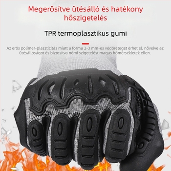 Junyi TPE ütéscsillapító mechanikus kesztyűk – anyag: TPE; tömeg: 42; alkalmazás: gépgyártás, jármű- és hajógyártás, építőipar, vas- és acélkohászat