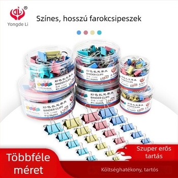 Színes fém irodai klipsz, hosszú farokkal