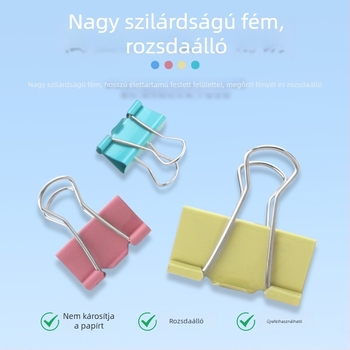 Színes fém irodai klipsz, hosszú farokkal