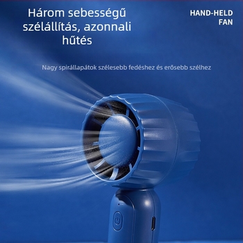 Cat State Kézi USB-s ventilátor brushless motorral, 5 lapát, 3 sebesség, beépített 300–500 mAh akkumulátor, zaj ≤ 36 dB, USB töltés