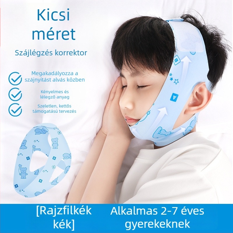 Gyermekek szájlégzés-korrigálója – megakadályozza a szájnyitást, arckorrekciós öv, nyitás/zárás szájplasztír (Model 20240611; 2024 nyár; Márka: Other; Tanúsítvány: Other)