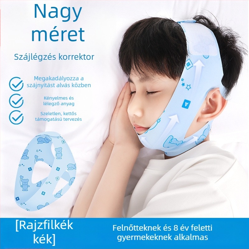 Gyermekek szájlégzés-korrigálója – megakadályozza a szájnyitást, arckorrekciós öv, nyitás/zárás szájplasztír (Model 20240611; 2024 nyár; Márka: Other; Tanúsítvány: Other)