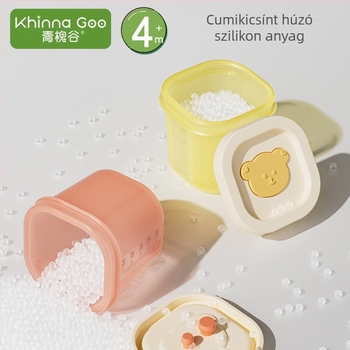 Szilikon bébiétel jégkocka-tálca – püré tárolás, gyorsfagyasztás, könnyű kiemelés, modern dizájn