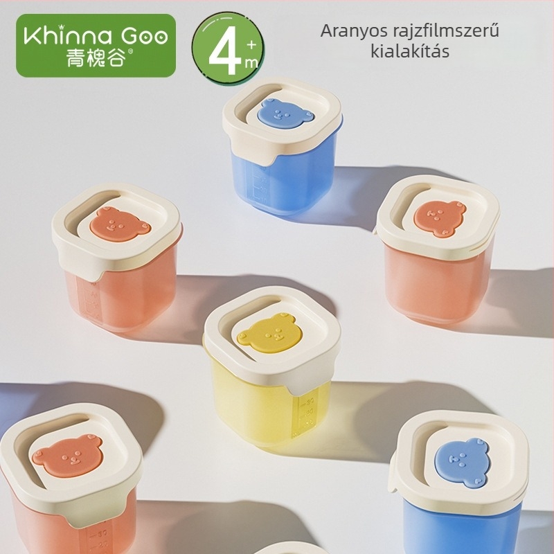 Szilikon bébiétel jégkocka-tálca – püré tárolás, gyorsfagyasztás, könnyű kiemelés, modern dizájn