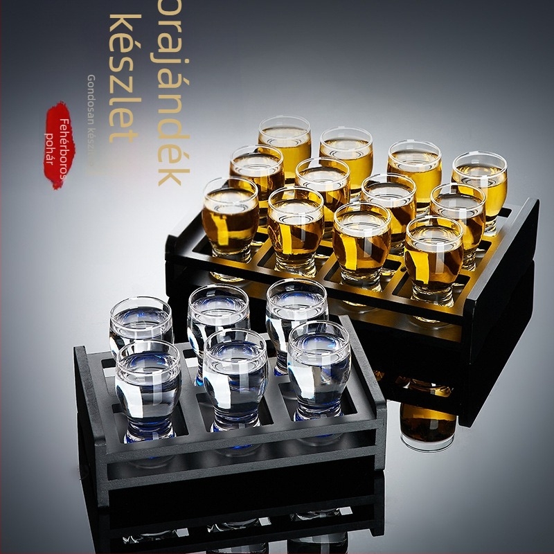 Szeszes italok pohár készlet – 6–10 darab, közönséges üveg, kapacitás 1–100 ml, készlet, logó nyomtatás elérhető