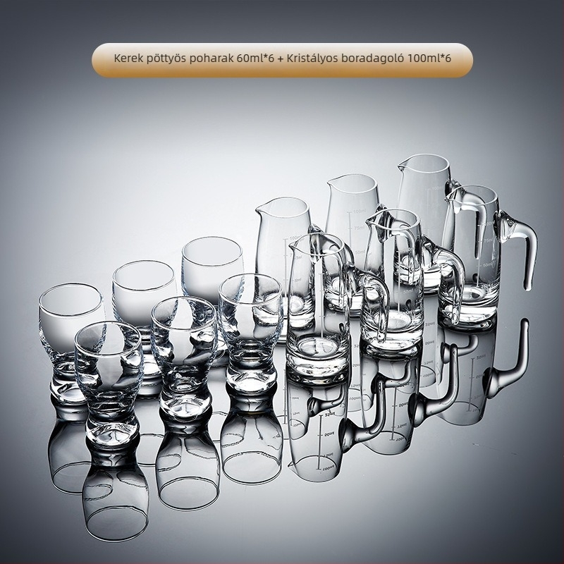 Szeszes italok pohár készlet – 6–10 darab, közönséges üveg, kapacitás 1–100 ml, készlet, logó nyomtatás elérhető