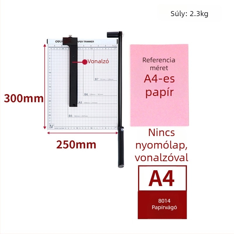 Deli 8014 fém irodai papírvágó