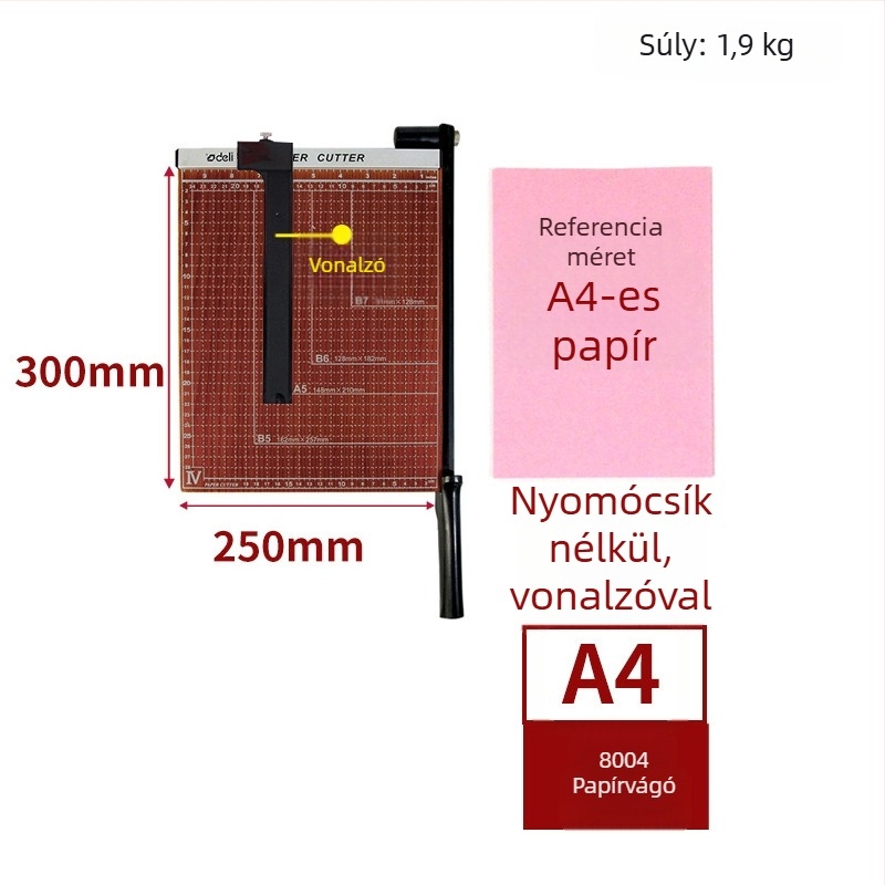 Deli 8014 fém irodai papírvágó