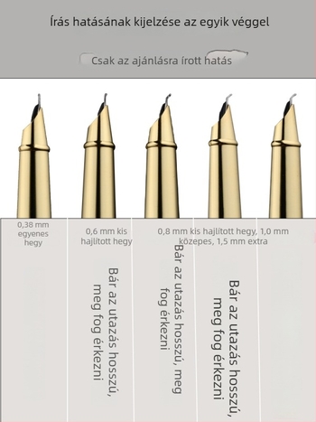 Kaligráfia toll ívelt heggyel gyakorláshoz, 801-es modell, logó nélkül, ideális céges ajándékokhoz