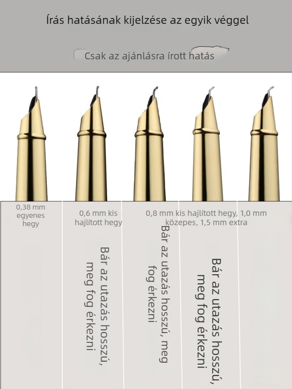 Kaligráfia toll ívelt heggyel gyakorláshoz, 801-es modell, logó nélkül, ideális céges ajándékokhoz