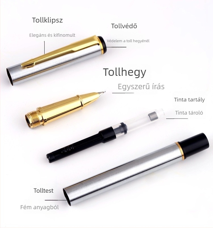 Kaligráfia toll ívelt heggyel gyakorláshoz, 801-es modell, logó nélkül, ideális céges ajándékokhoz