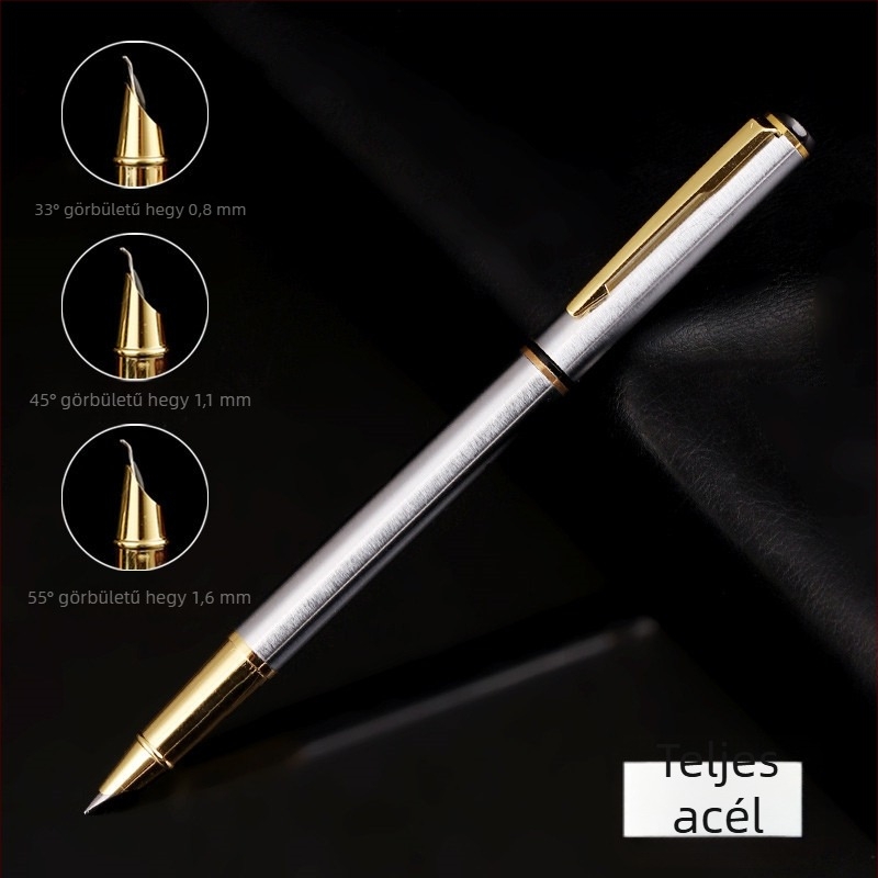 Kaligráfia toll ívelt heggyel gyakorláshoz, 801-es modell, logó nélkül, ideális céges ajándékokhoz