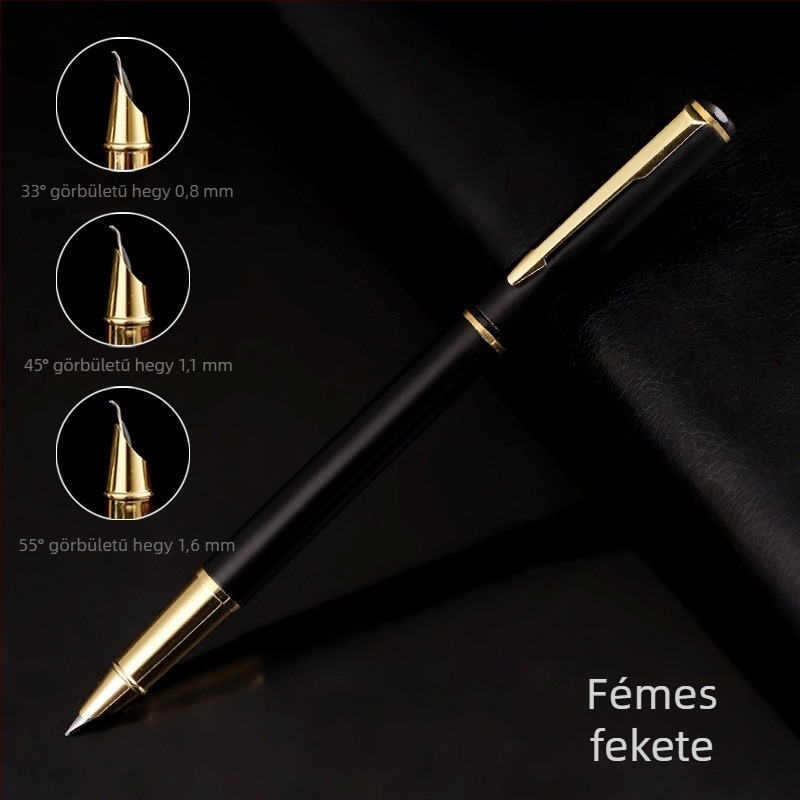 Kaligráfia toll ívelt heggyel gyakorláshoz, 801-es modell, logó nélkül, ideális céges ajándékokhoz