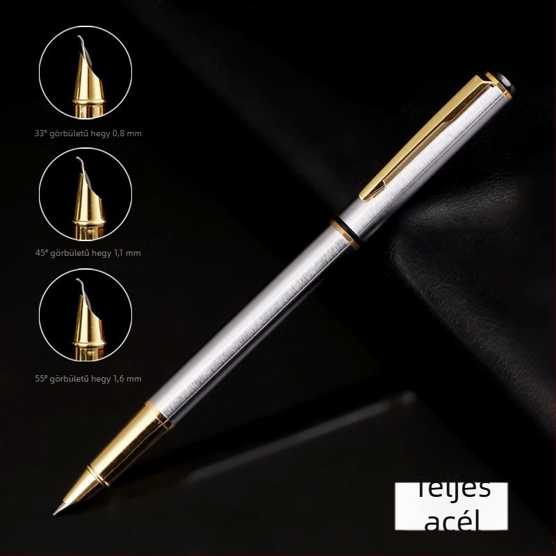 Kaligráfia toll ívelt heggyel gyakorláshoz, 801-es modell, logó nélkül, ideális céges ajándékokhoz