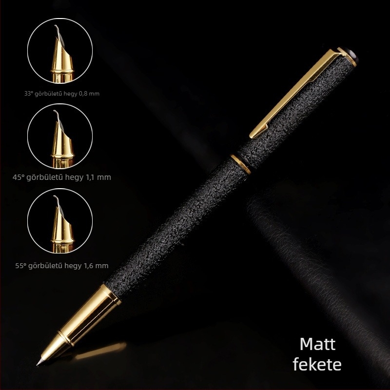 Kaligráfia toll ívelt heggyel gyakorláshoz, 801-es modell, logó nélkül, ideális céges ajándékokhoz