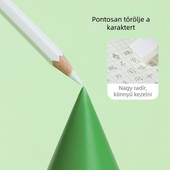 Hatszögletű HB ceruza és radír készlet általános iskolásoknak, első- és másodikosoknak