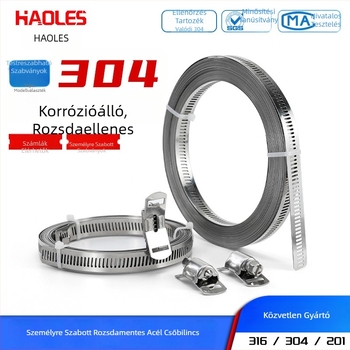 Holas tömlőbilincs, univerzális felhasználás; Típus: Dribble hose clamp; Márka: Holas
