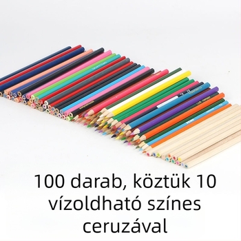 Fa burkolatú ceruzakészlet, 100 db, olaj-alapú és vízoldható (Márka Unique, Típus Egyéb)