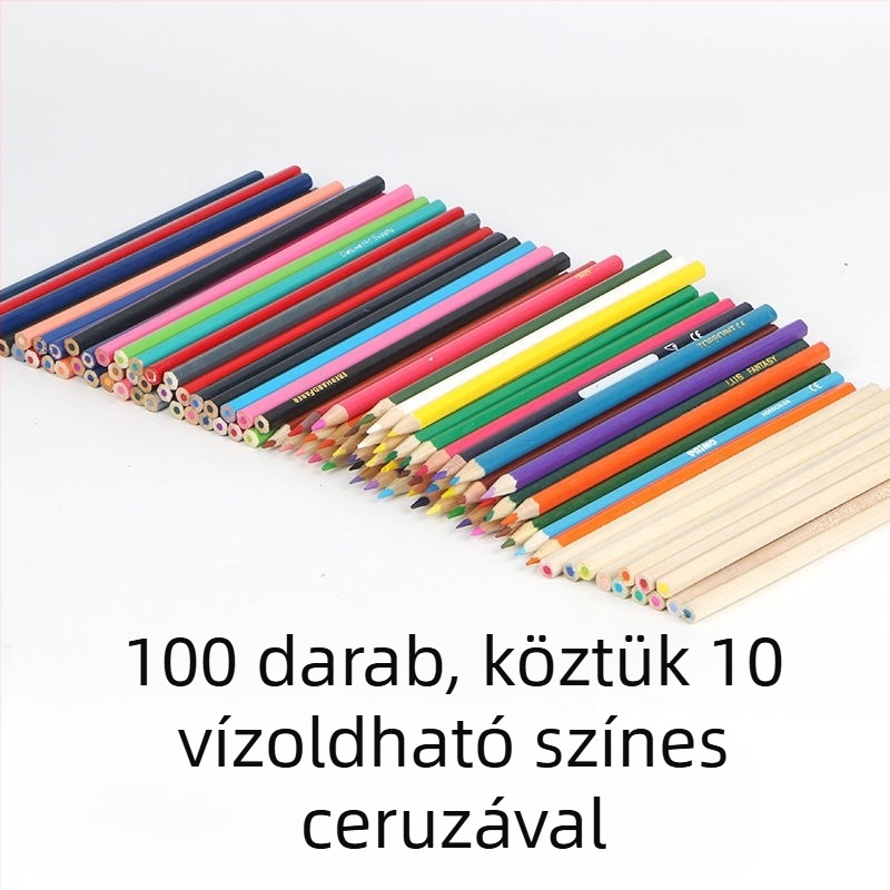 Fa burkolatú ceruzakészlet, 100 db, olaj-alapú és vízoldható (Márka Unique, Típus Egyéb)