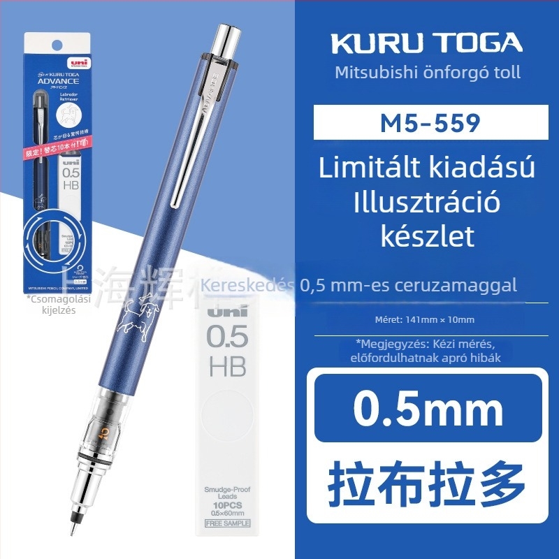 UNI Mitsubishi mechanikus ceruza M5-559, 0,5 mm, műanyag test, rajzfilm stílusú, hegyezés nélkül