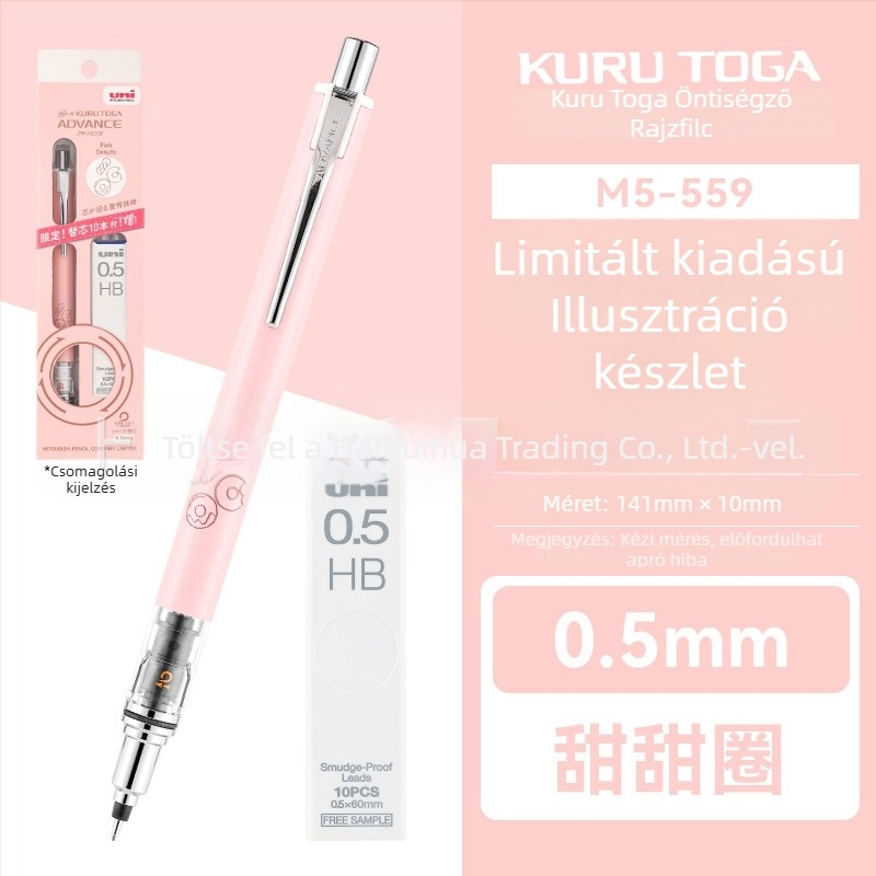UNI Mitsubishi mechanikus ceruza M5-559, 0,5 mm, műanyag test, rajzfilm stílusú, hegyezés nélkül