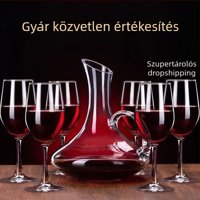 Otthoni használatra szánt boros pohár – Sheng li zhuoyi márka, kapacitás 301–400 ml, könnyed luxus stílus, készlet több mint 10 darab