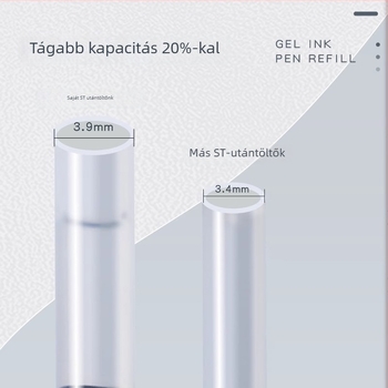 Long-standing 0,5 mm tolltöltő patron kattanó tollhoz, kompatibilis az U9/U17/U20 modellekkel, műanyag, dobozos csomagolás