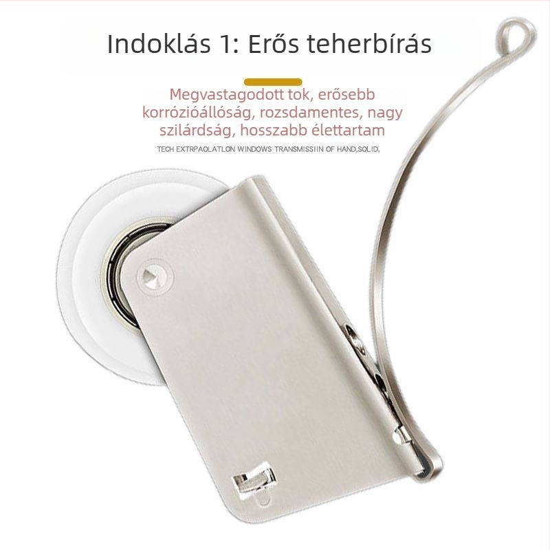 Görgő szekrény tolóajtókhoz, titánötvözetből, üvegajtóhoz, domború-homorú profil, Unique