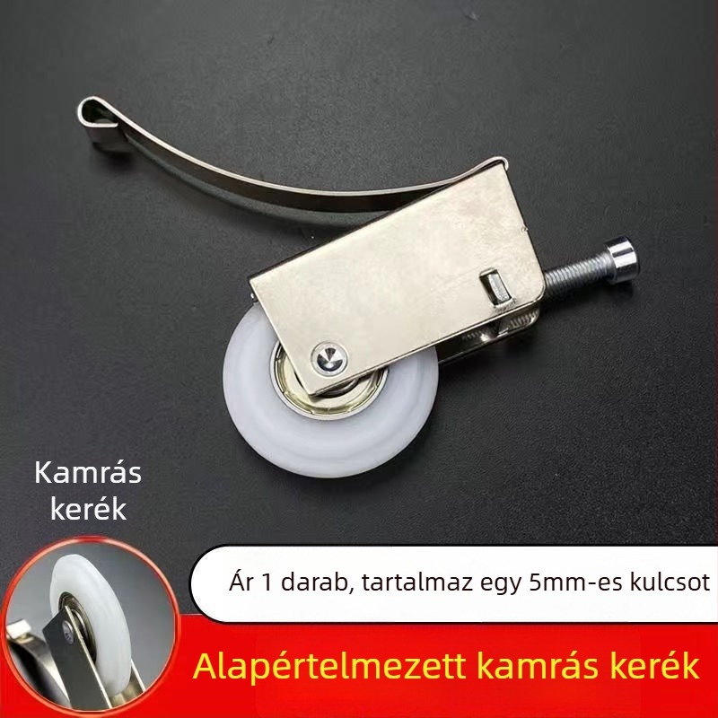 Görgő szekrény tolóajtókhoz, titánötvözetből, üvegajtóhoz, domború-homorú profil, Unique