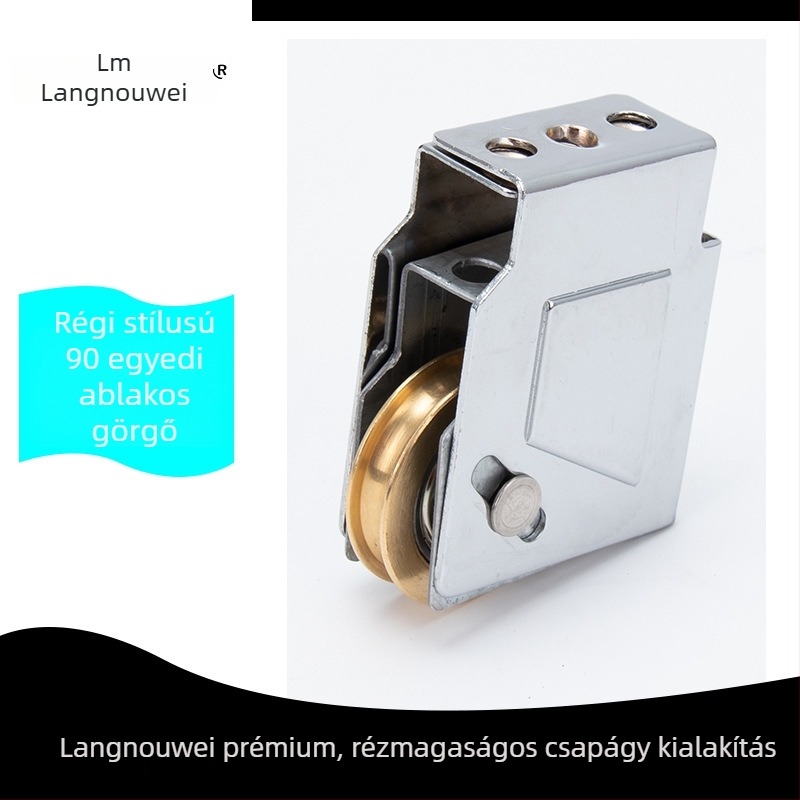 LM-2545 csúszóajtó görgő, Lonoway modell; anyagok: rozsdamentes acél, vas, nylon; gyártás a rajzok szerint; ajtók és ablakokhoz